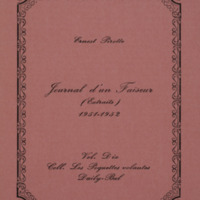 Journal d&#039;un faiseur (Extraits) 1951-1952 / Ernest Pirotte